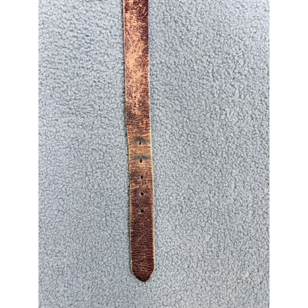 Winchester Belt Mens 42 Brown Leather Shotgun Shell Casing Distressed Western